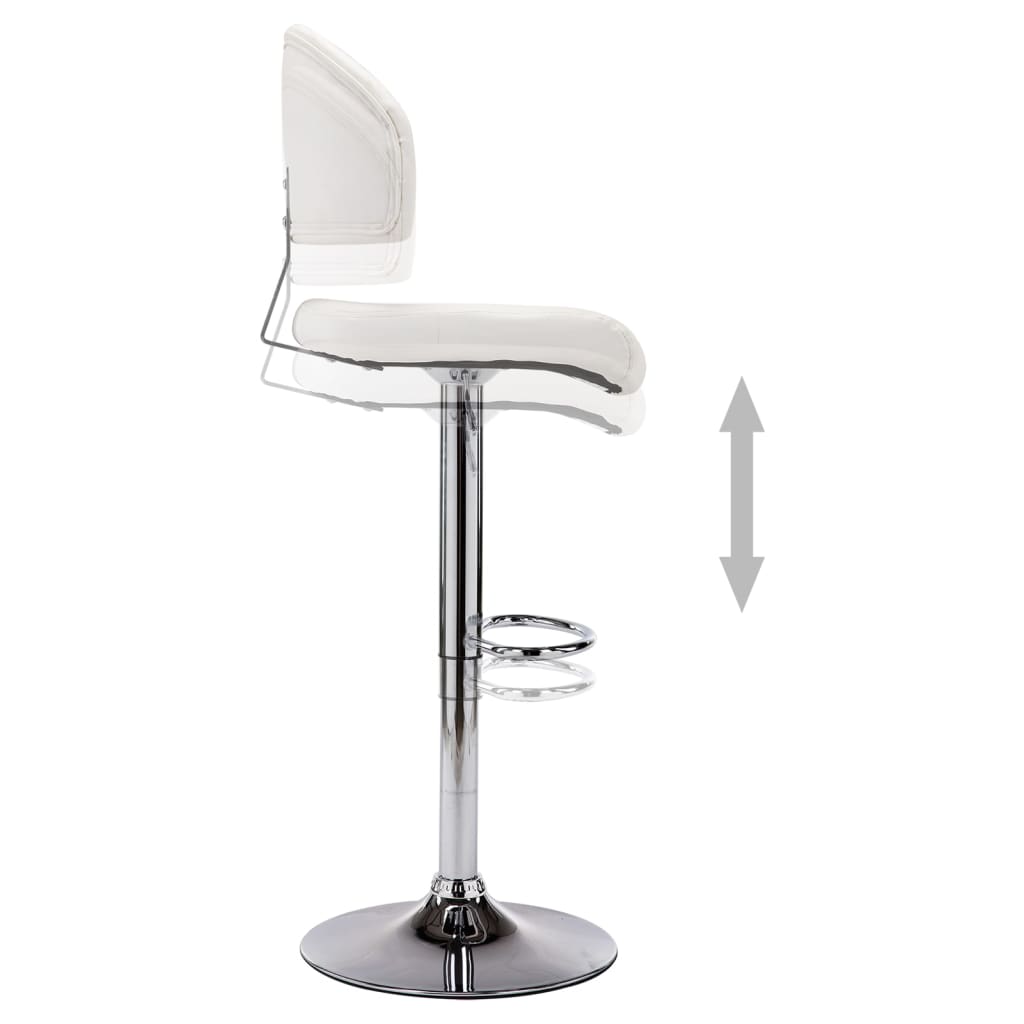 Bancos de bar 2 pcs couro artificial branco