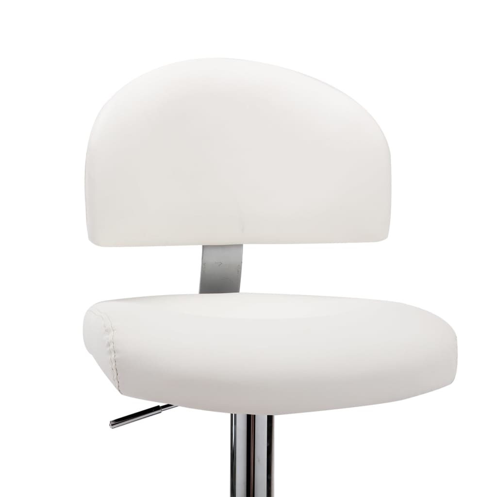 Bancos de bar 2 pcs couro artificial branco