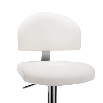 Bancos de bar 2 pcs couro artificial branco