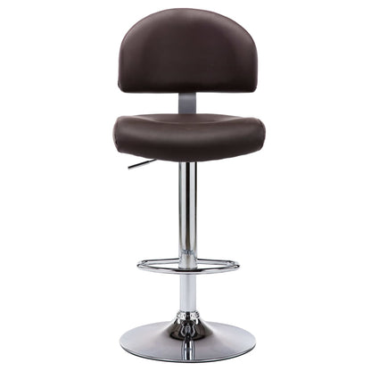 Bancos de bar 2 pcs couro artificial castanho