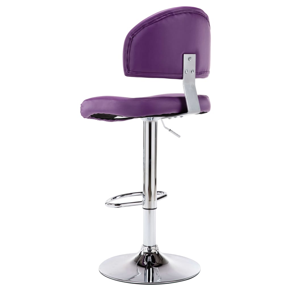 Bancos de bar 2 pcs couro artificial roxo