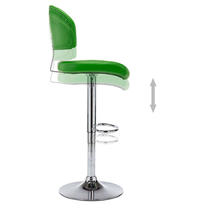 Bancos de bar 2 pcs couro artificial verde