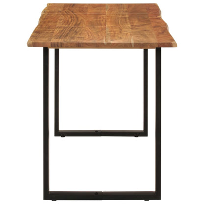 Mesa de jantar 140x70x76 cm madeira de acácia maciça