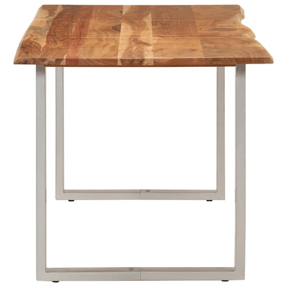 Mesa de jantar 154x80x76 cm madeira de acácia maciça