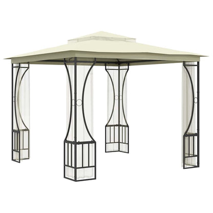 Gazebo com redes 300x300x265 cm creme