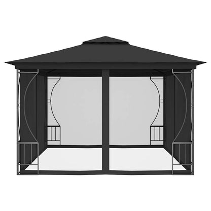 Gazebo com redes 300x400x265 cm antracite