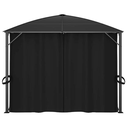 Gazebo com cortinas 400x300x265 cm antracite