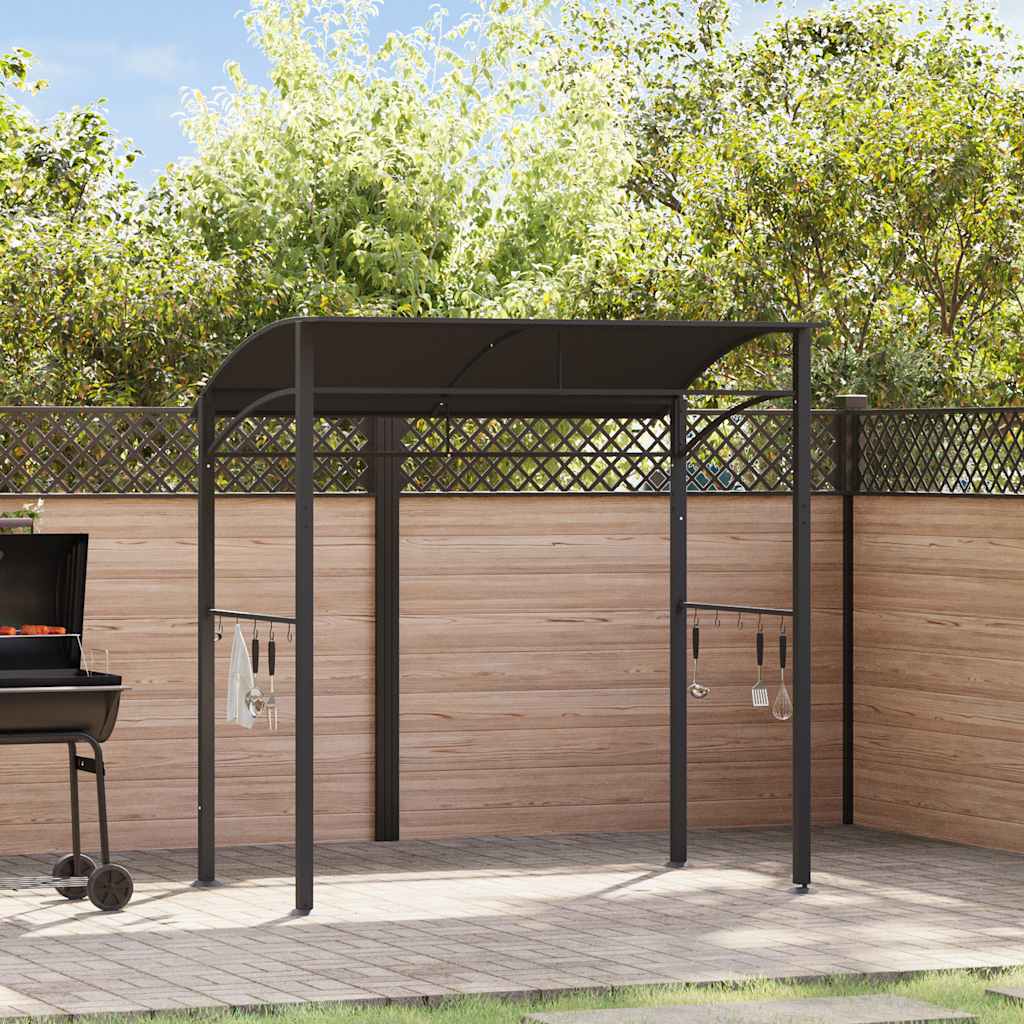 Gazebo de churrasco 215x150x220 cm aço antracite