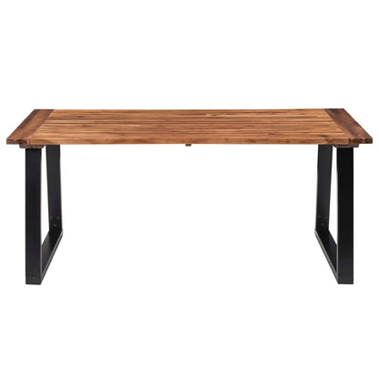 Mesa de jantar em madeira de acácia maciça 180x90 cm