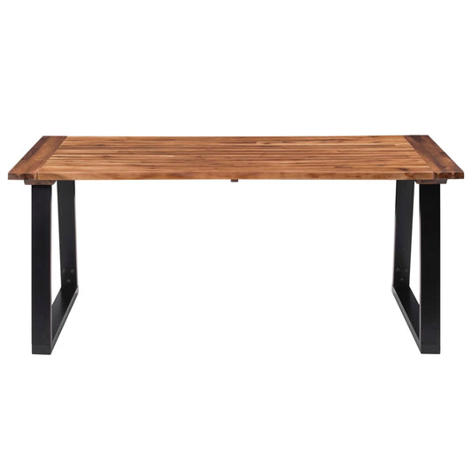 Mesa de jantar em madeira de acácia maciça 180x90 cm