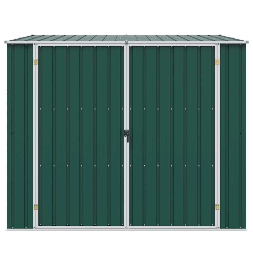 Abrigo de jardim 195x198x159 cm aço galvanizado verde