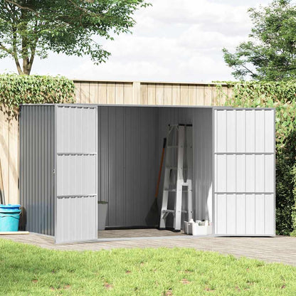 Abrigo de jardim 195x198x159 cm aço galvanizado cinzento