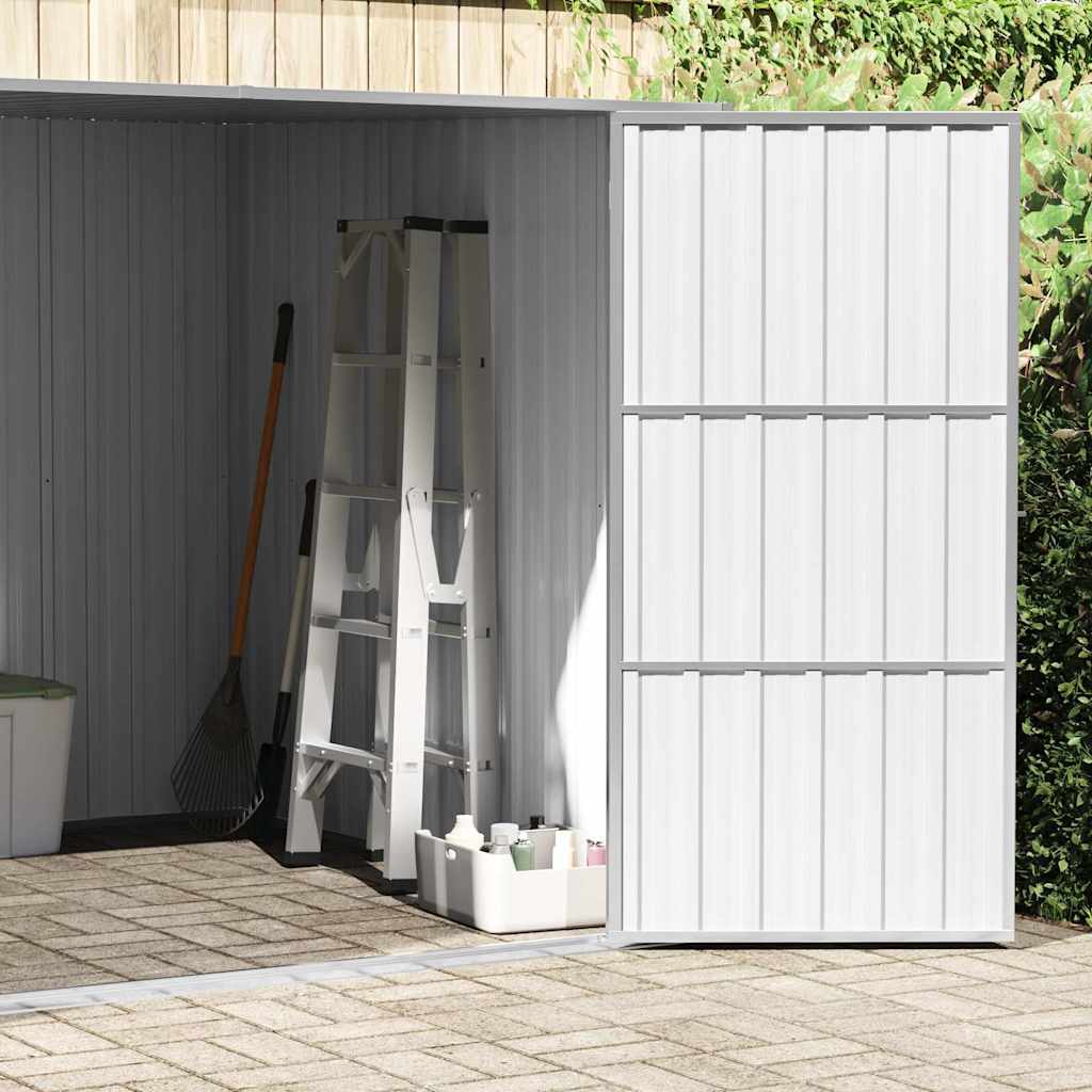Abrigo de jardim 195x198x159 cm aço galvanizado cinzento