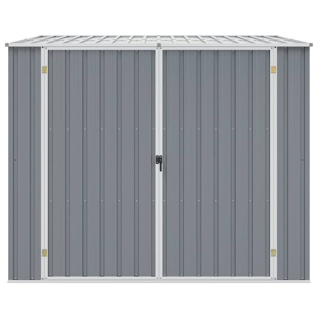 Abrigo de jardim 195x198x159 cm aço galvanizado cinzento