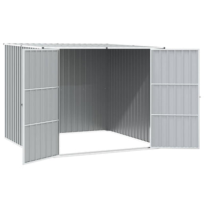 Abrigo de jardim 195x198x159 cm aço galvanizado cinzento