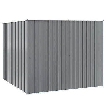 Abrigo de jardim 195x198x159 cm aço galvanizado cinzento