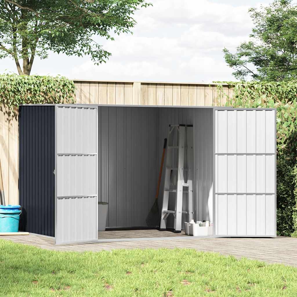 Abrigo de jardim 195x198x159 cm aço galvanizado antracite
