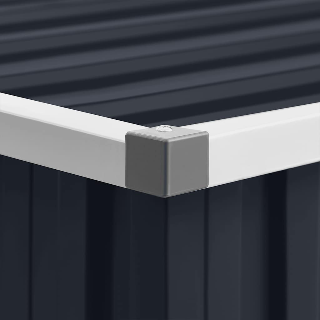 Abrigo de jardim 195x198x159 cm aço galvanizado antracite