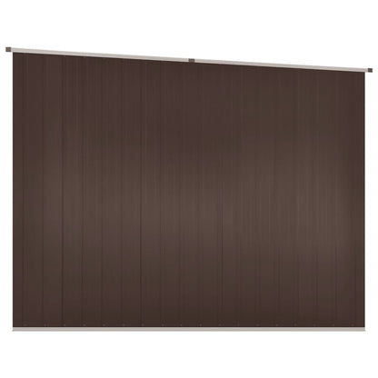 Abrigo de jardim 195x198x159 cm aço galvanizado castanho