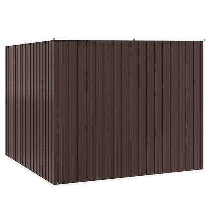 Abrigo de jardim 195x198x159 cm aço galvanizado castanho