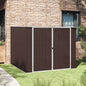Abrigo de jardim 195x198x159 cm aço galvanizado castanho