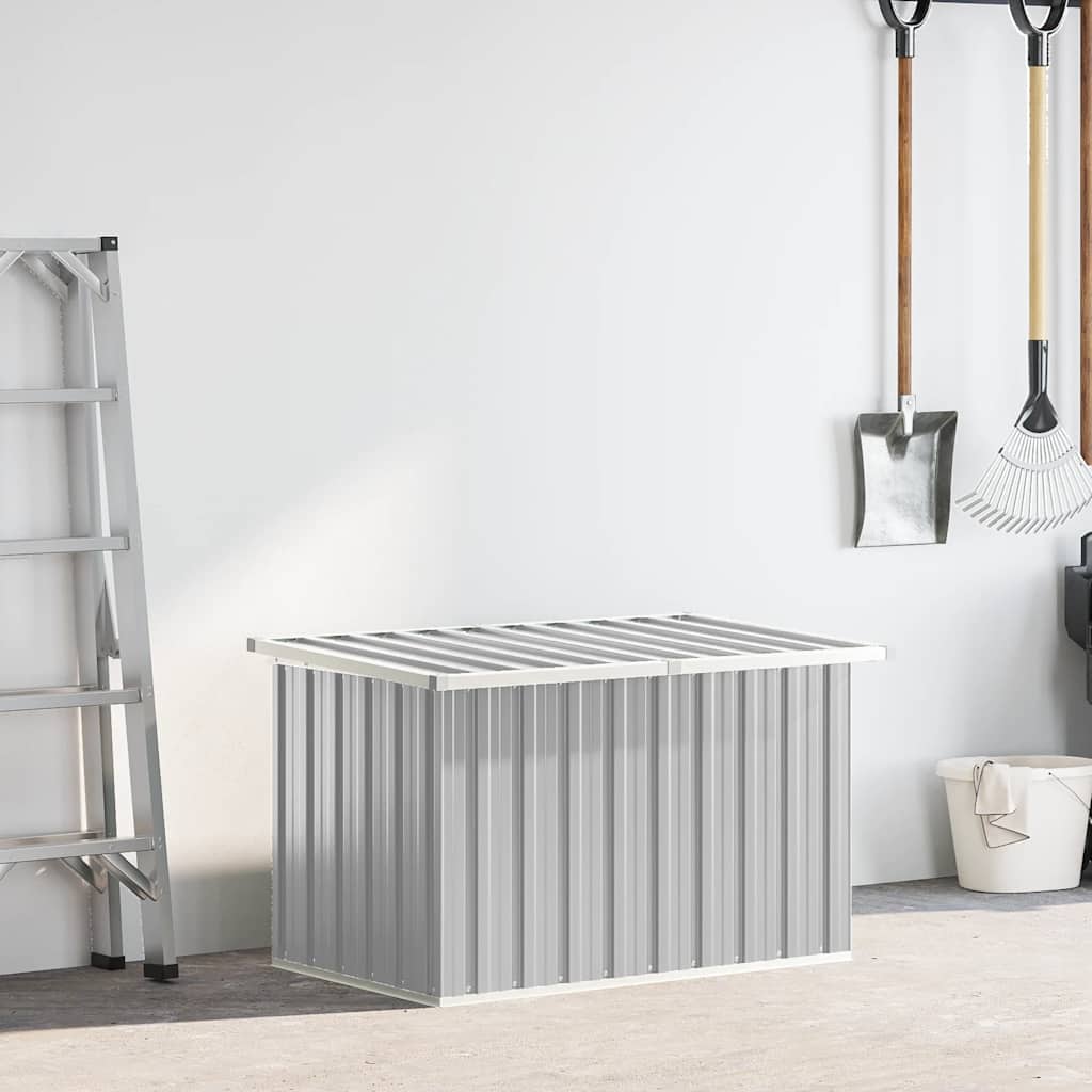 Caixa de arrumação para jardim 109x67x65 cm cinzento