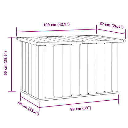 Caixa de arrumação para jardim 109x67x65 cm antracite