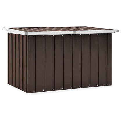 Caixa de armazenamento de jardim marrom 109x67x65 cm