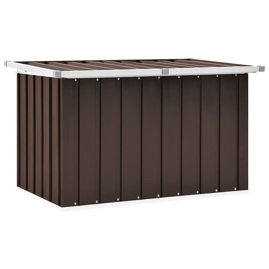Caixa de armazenamento de jardim marrom 109x67x65 cm