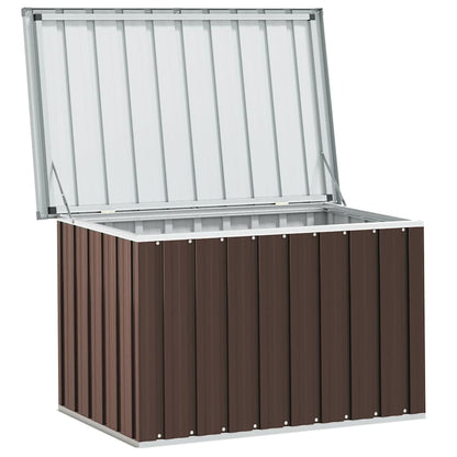 Caixa de armazenamento de jardim marrom 109x67x65 cm