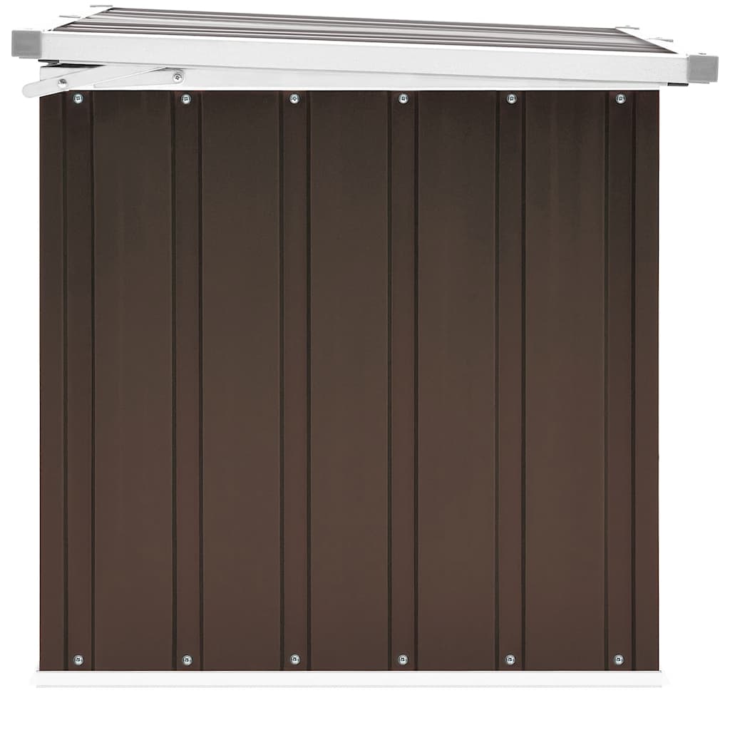 Caixa de armazenamento de jardim marrom 109x67x65 cm