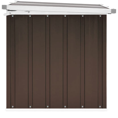 Caixa de armazenamento de jardim marrom 109x67x65 cm