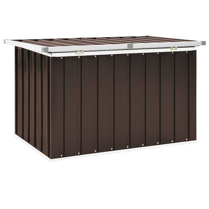 Caixa de armazenamento de jardim marrom 109x67x65 cm