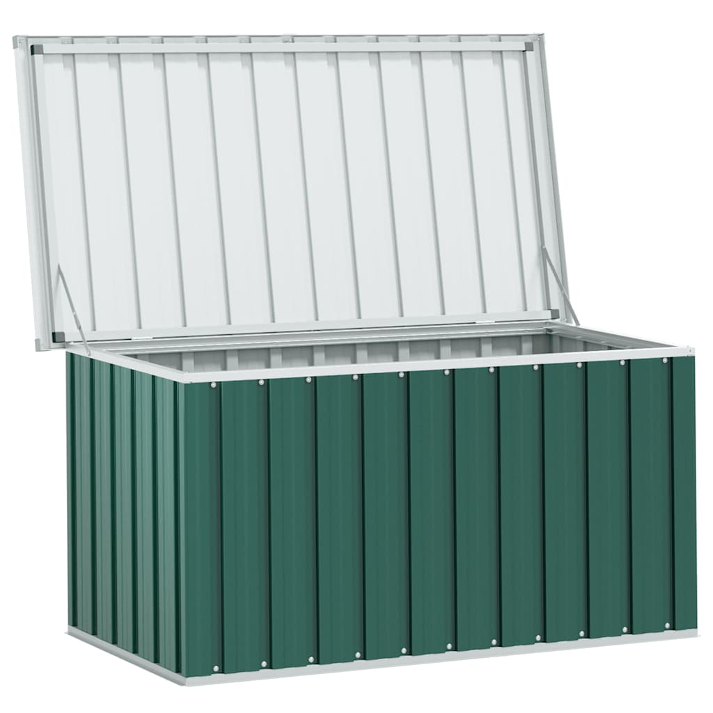 Caixa de armazenamento para jardim verde 129x67x65 cm