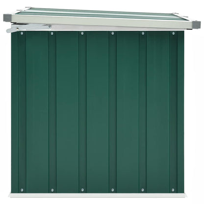 Caixa de armazenamento para jardim verde 129x67x65 cm