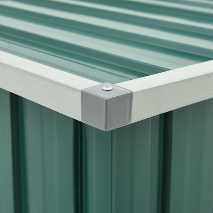 Caixa de armazenamento para jardim verde 129x67x65 cm