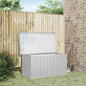 Caixa de arrumação para jardim 129x67x65 cm cinzento