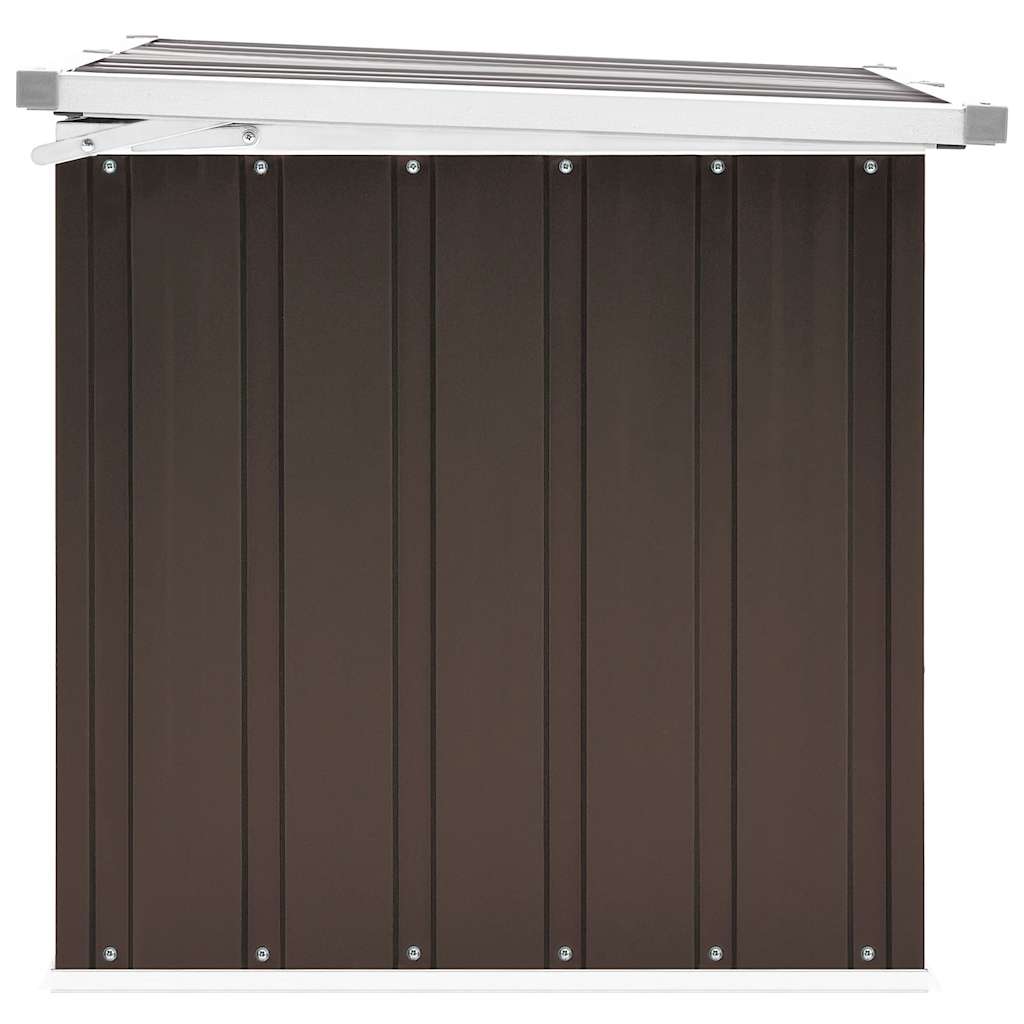 Caixa de armazenamento para jardim marrom 129x67x65 cm