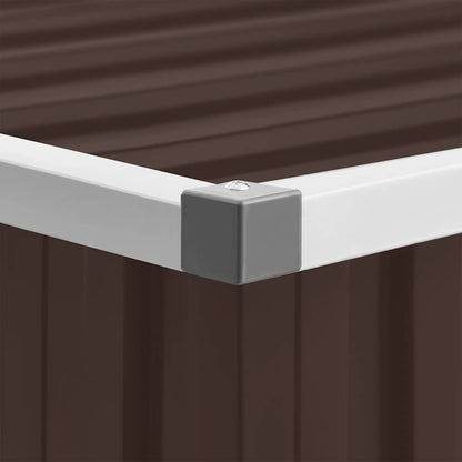 Caixa de armazenamento para jardim marrom 129x67x65 cm