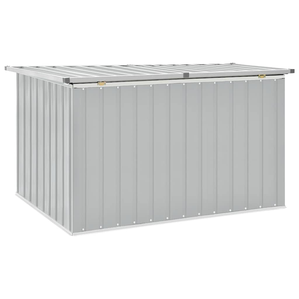 Caixa de arrumação para jardim 149x99x93 cm cinzento