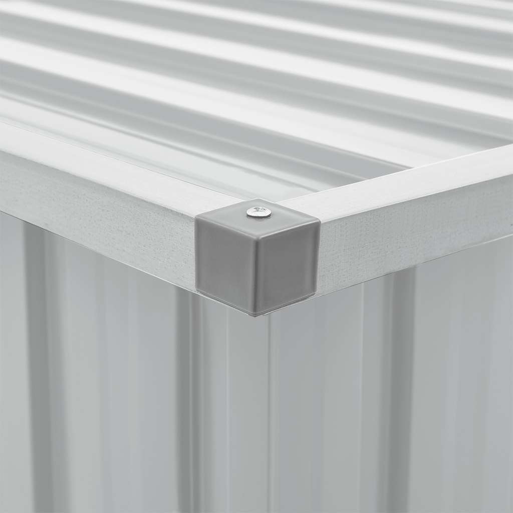 Caixa de arrumação para jardim 149x99x93 cm cinzento
