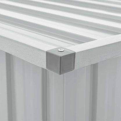 Caixa de arrumação para jardim 149x99x93 cm cinzento