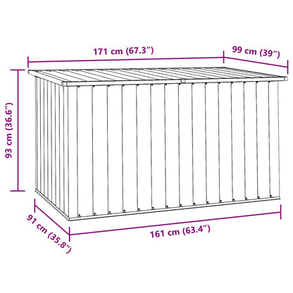Caixa de arrumação para jardim 171x99x93 cm verde