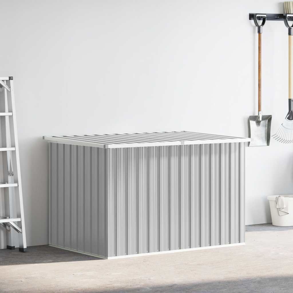 Caixa de arrumação para jardim 171x99x93 cm cinzento
