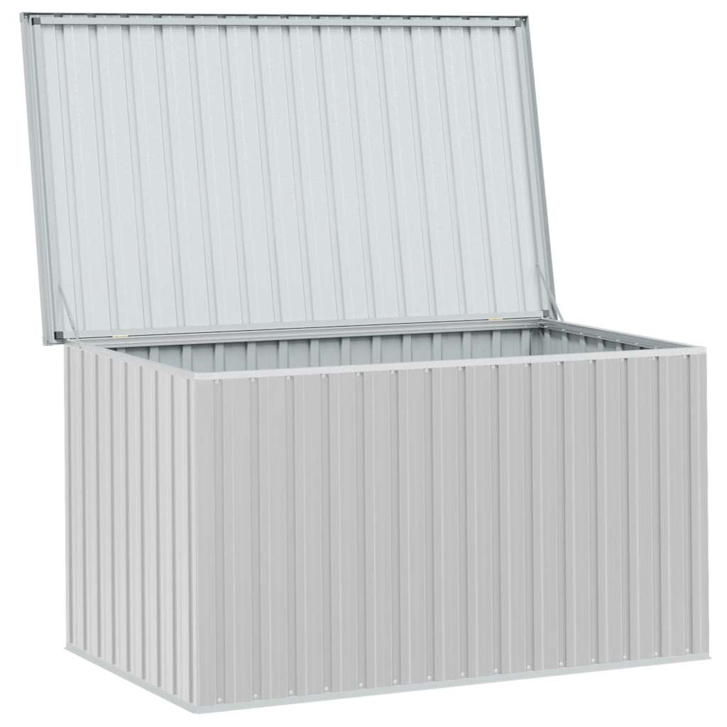 Caixa de arrumação para jardim 171x99x93 cm cinzento