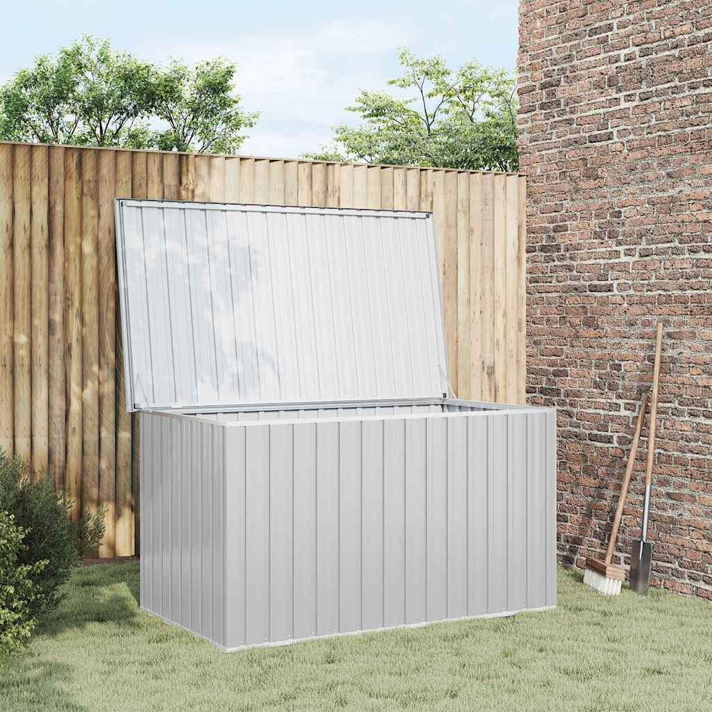 Caixa de arrumação para jardim 171x99x93 cm cinzento