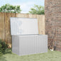 Caixa de arrumação para jardim 171x99x93 cm cinzento