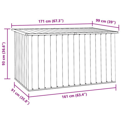 Caixa de arrumação para jardim 171x99x93 cm antracite