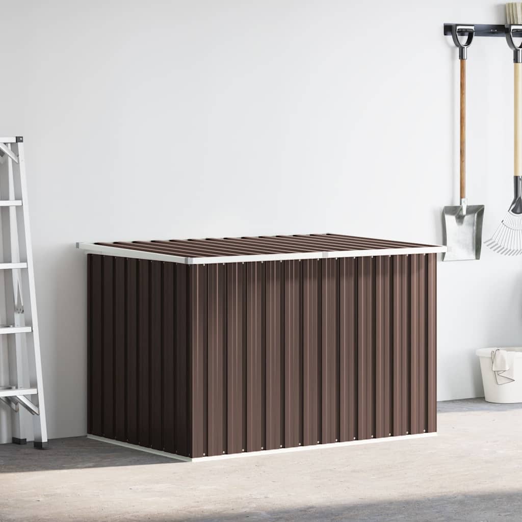 Caixa de arrumação para jardim 171x99x93 cm castanho