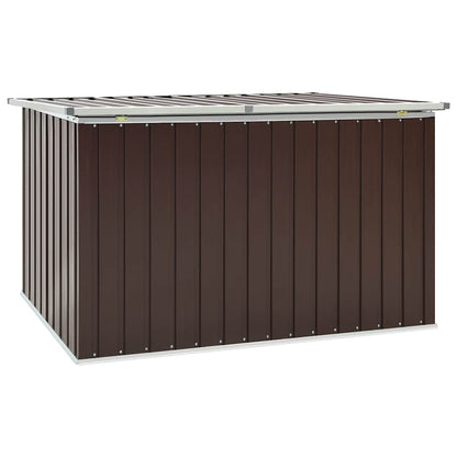 Caixa de arrumação para jardim 171x99x93 cm castanho